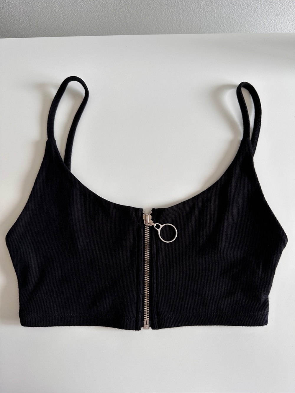 Joah Brown Zip Crop Tank